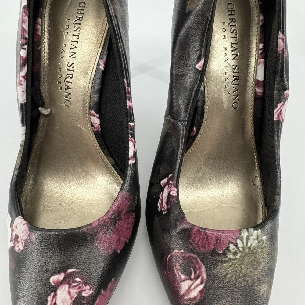Christian Siriano Floral Heels Womens 6 Stiletto 4